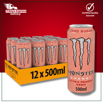 Monster Energy Peachy Keen Energy Drink – 12 x 500ml Cans