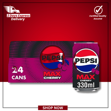The British Pantry Pepsi Max Cherry No Sugar Cola Cans – 24 x 330ml