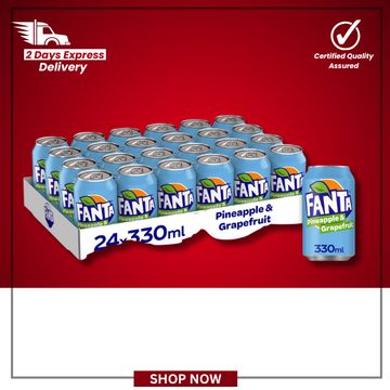 The British Pantry Fanta Pineapple & Grapefruit Sparkling Soft Drink Cans – 24 x 330ml