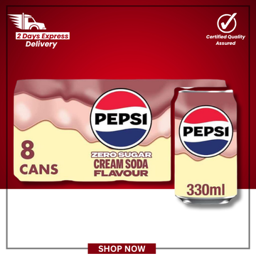 The British Pantry Pepsi Treats Cream Soda – 8 x 330ml Cans