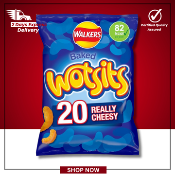 The British Pantry Really Cheesy Corn Snacks Multipack – Walkers Wotsits (20 x 16.5g)
