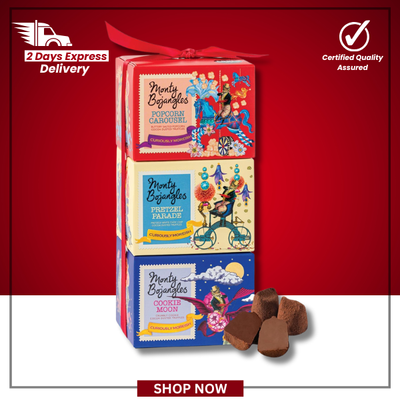 The British Pantry + Movie Night Collection + Cocoa Dusted Chocolate Truffles Gift Tower + 3 x 100g