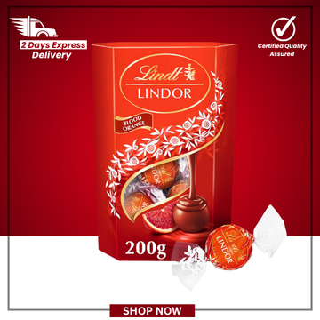 Lindt Lindor Blood Orange Milk Chocolate Truffles – 200g Gift Box