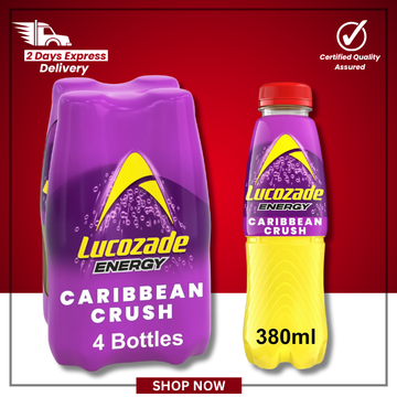 The British Pantry Lucozade Energy Caribbean Crush Energy Drink – 4 x 380ml