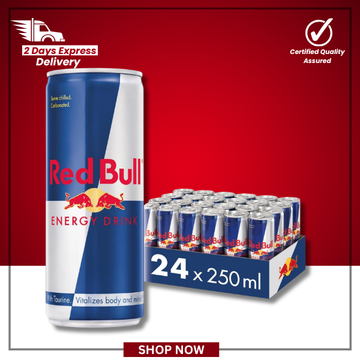 The British Pantry Red Bull Original Energy Drink Cans – 250ml (Pack of 24)