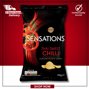 The British Pantry Thai Sweet Chilli Potato Crisps – 150g Sharing Bag