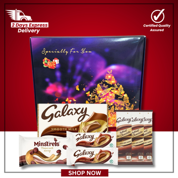 The British Pantry Galaxy Milk Chocolate Assorted Gift Box – 5 Treats (4-inch Bars)