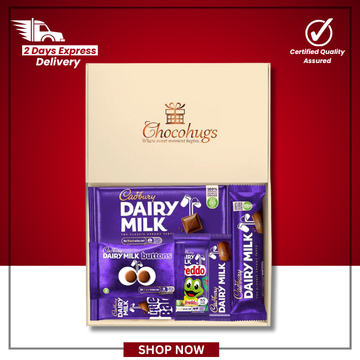 The British Pantry Dairy Milk Assorted Chocolate Gift Hamper Box (6 Bars)