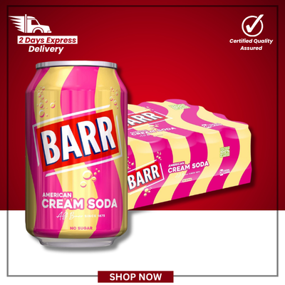 The British Pantry Barr American Cream Soda – Sugar Free Sparkling Soft Drink – 24 x 330ml Cans
