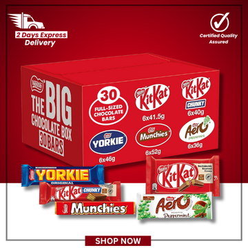 The British Pantry Nestlé Assorted Chocolate Bars – KitKat, Aero, Yorkie & Munchies – 1.3kg Box