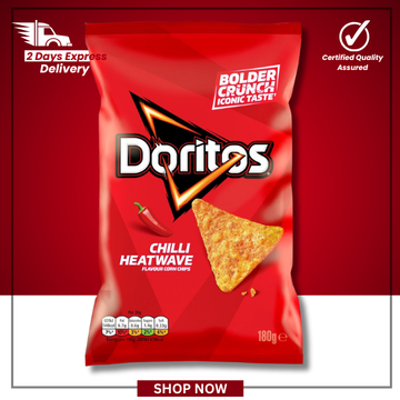 The British Pantry Chilli Heatwave Tortilla Chips – Doritos Sharing Crisps, 180g