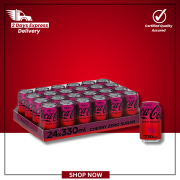 The British Pantry Coca-Cola Zero Sugar Cherry Cola Cans – 24 x 330ml