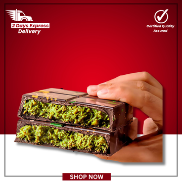 The British Pantry Velafee Pistachio Kunafa Milk Chocolate Bar – 200g