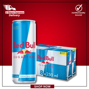 The British Pantry Red Bull Sugar Free Energy Drink – 8 x 250ml Cans