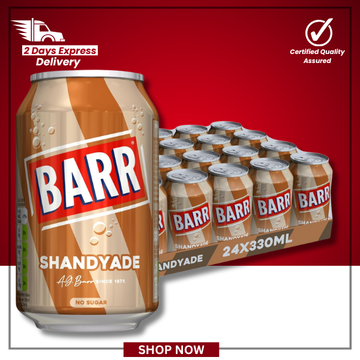 The British Pantry Barr Shandyade – Non-Alcoholic Sparkling Soft Drink – 24 x 330ml Cans