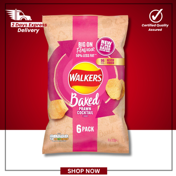 The British Pantry Prawn Cocktail Baked Potato Crisps – 6 x 22g Multipack