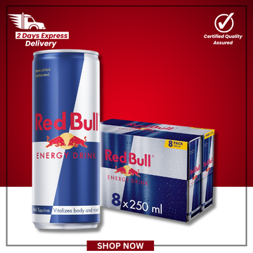 The British Pantry Red Bull Original Energy Drink Cans – 250ml (Pack of 8)