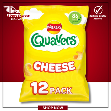 The British Pantry Walkers Quavers Cheese Crisps Multipack – 12 x 16g