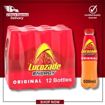 The British Pantry Lucozade Energy Original – 12 x 500ml Bottles