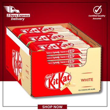 The British Pantry KitKat White Chocolate Wafer Bars – 24 Pack (996g)