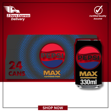 The British Pantry Pepsi Max No Caffeine Cola – 24 x 330ml Cans