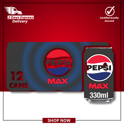 The British Pantry Pepsi Max Cola Soft Drink – 12 x 330ml