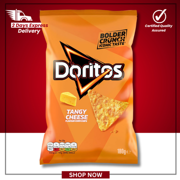 The British Pantry Tangy Cheese Tortilla Chips – 180g Sharing Bag