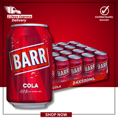 The British Pantry Barr Classic Cola – Sparkling Cola Soft Drink – 24 x 330ml Cans