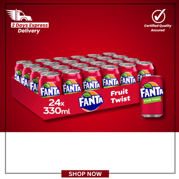 The British Pantry Fanta Fruit Twist Sparkling Soft Drink Cans – 24 x 330ml
