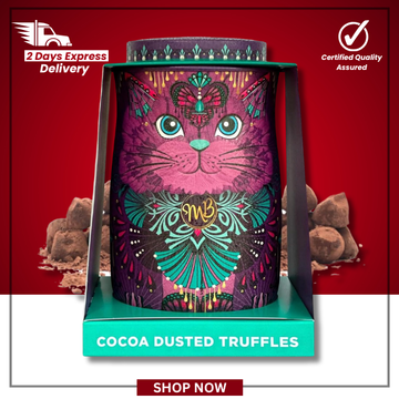 The British Pantry Violet Rebel Cocoa-Dusted Chocolate Truffles Cat Tin (135g)