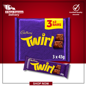 The British Pantry Cadbury Twirl Milk Chocolate Bar – 129g