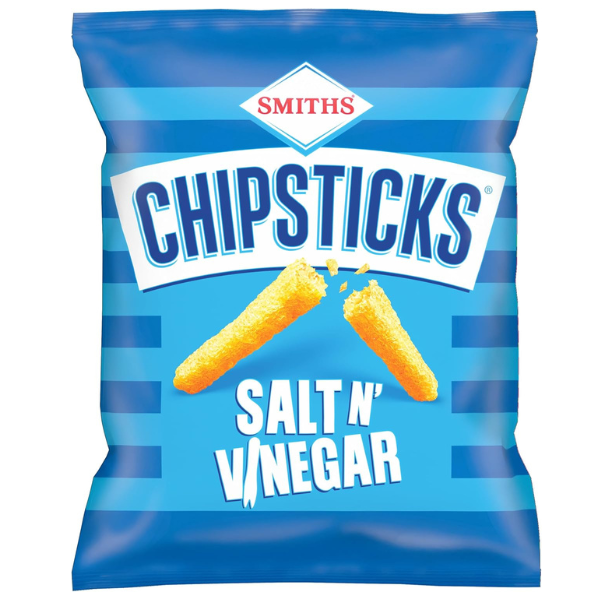 The British Pantry Smiths Chipsticks Salt & Vinegar Crisps Multipack – 6 x 17g (102g)