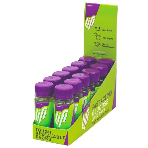 The British Pantry Very Berry Lift Glucose Energy Juice Shots – 12 x 60ml Bottles