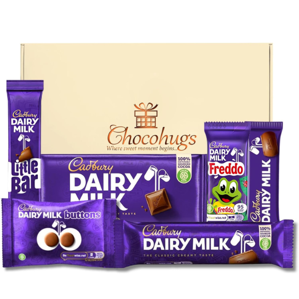 The British Pantry Dairy Milk Assorted Chocolate Gift Hamper Box (6 Bars)