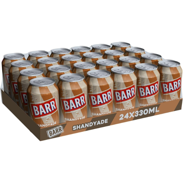 The British Pantry Barr Shandyade – Non-Alcoholic Sparkling Soft Drink – 24 x 330ml Cans