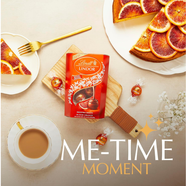 Lindt Lindor Blood Orange Milk Chocolate Truffles – 200g Gift Box