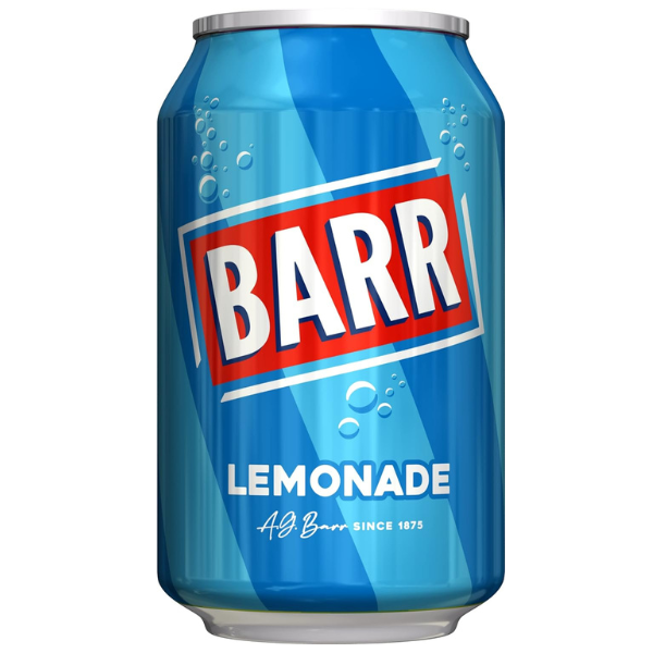 The British Pantry Barr Perfect Lemonade – Sparkling Lemon Soft Drink – 24 x 330ml Cans