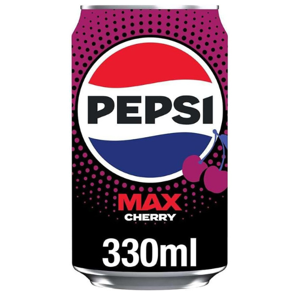 The British Pantry Pepsi Max Cherry No Sugar Cola Cans – 24 x 330ml