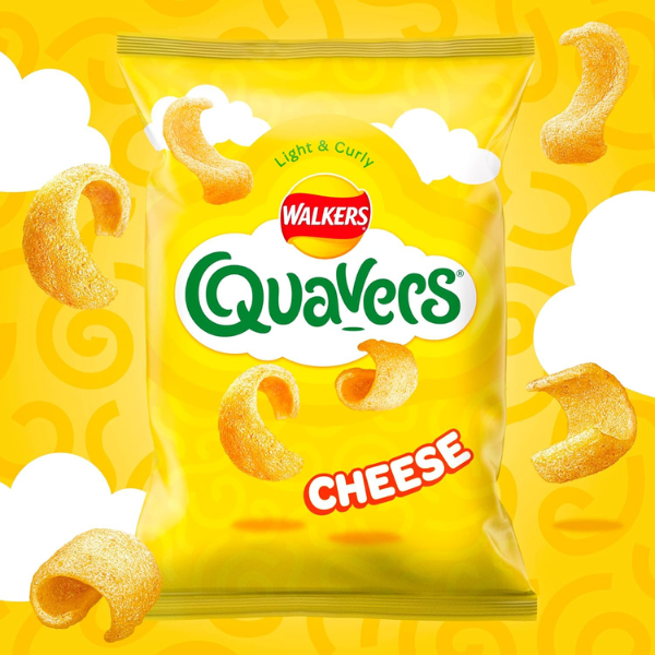 The British Pantry Walkers Quavers Cheese Crisps Multipack – 12 x 16g