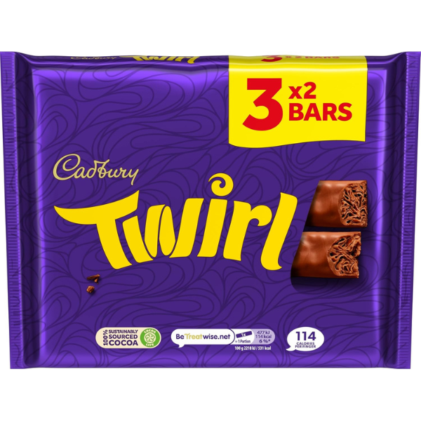 The British Pantry Cadbury Twirl Milk Chocolate Bar – 129g