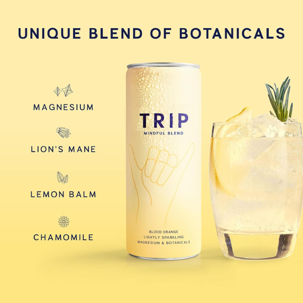 The British Pantry TRIP Blood Orange Sparkling Drink – 12 x 250ml Cans