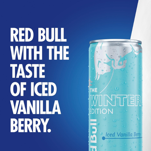 The British Pantry Red Bull Winter Edition Iced Vanilla Berry Energy Drink Cans – 250ml (Pack of 12)
