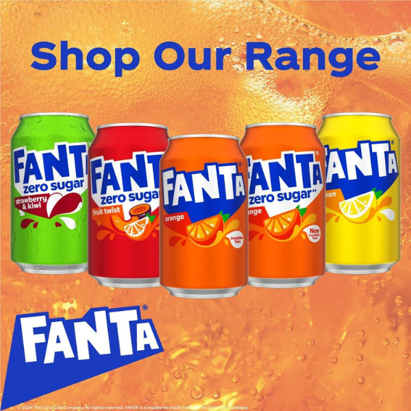 The British Pantry Fanta Fruit Twist Sparkling Soft Drink Cans – 24 x 330ml