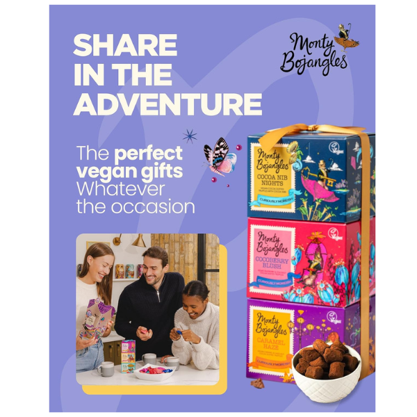 The British Pantry Vegan Trio Chocolate Truffles Gift Tower (3x100g)