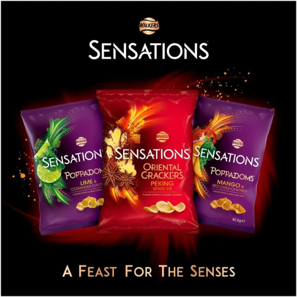 The British Pantry Lime & Coriander Chutney Poppadoms – Sensations Sharing Snacks (82.5g)