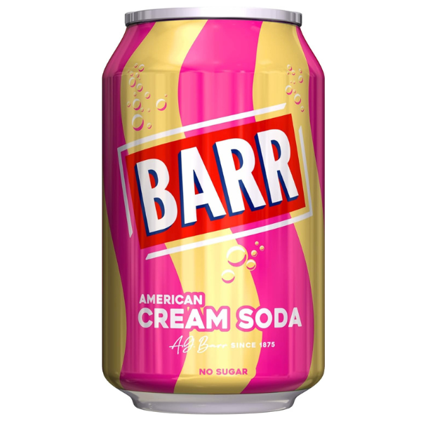 The British Pantry Barr American Cream Soda – Sugar Free Sparkling Soft Drink – 24 x 330ml Cans
