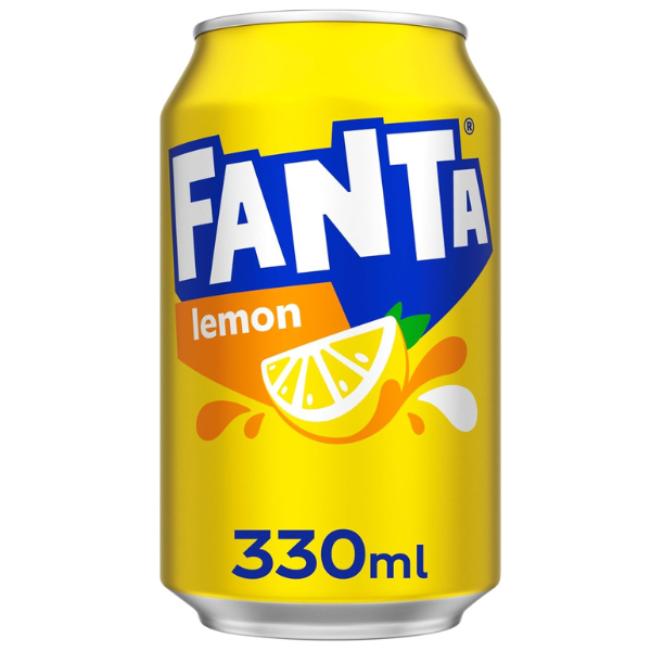 The British Pantry Fanta Lemon Sparkling Soft Drink Cans – 24 x 330ml