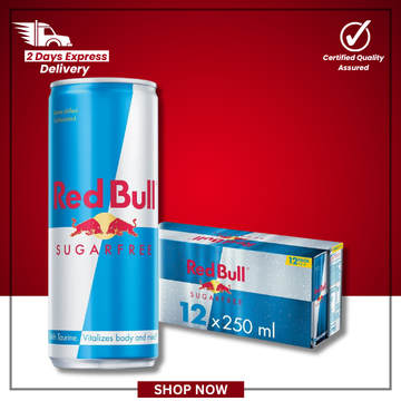 The British Pantry Red Bull Sugar Free Energy Drink Cans – 250ml (Pack of 12)
