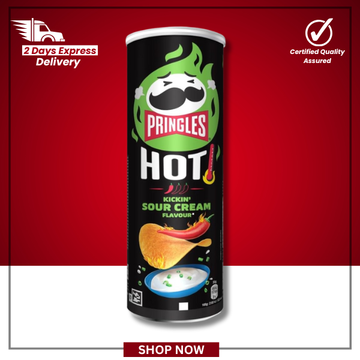 The British Pantry Hot Kickin’ Sour Cream Pringles Stacking Crisps – 160g